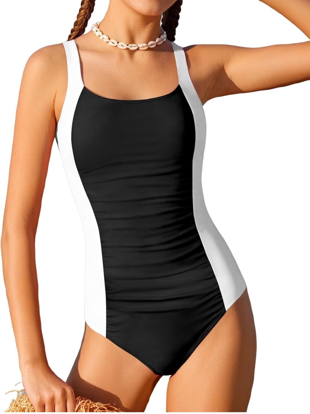 Teen One piece swimsuit Ruched Adjustable Straps Padded Size 14-16 . 2126/bb1